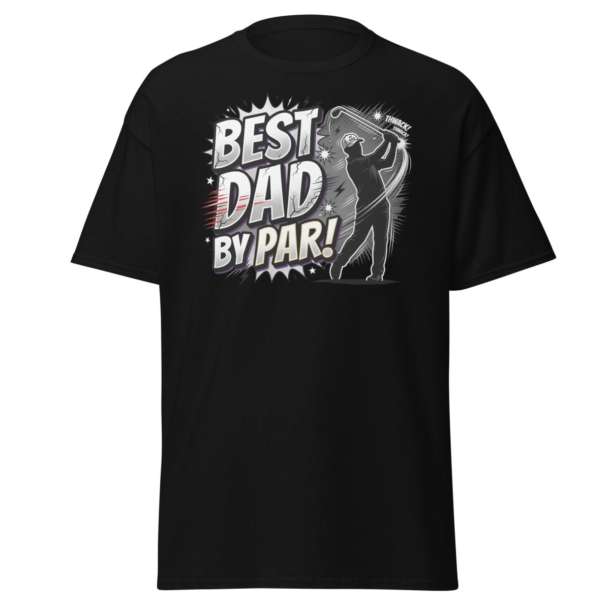 Best Dad By Par Golf T-Shirt - Funny Father's Day Gift - Black - TeeRipple