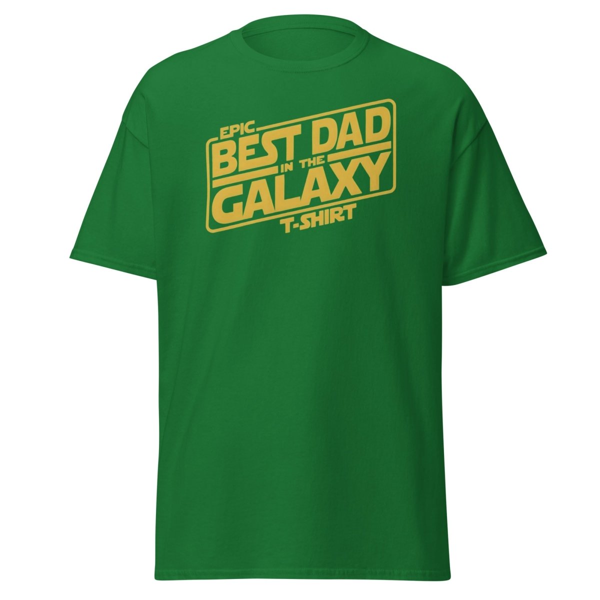 Best Dad in the Galaxy T-Shirt - Star Wars Style Dad Tee - Turf Green - TeeRipple