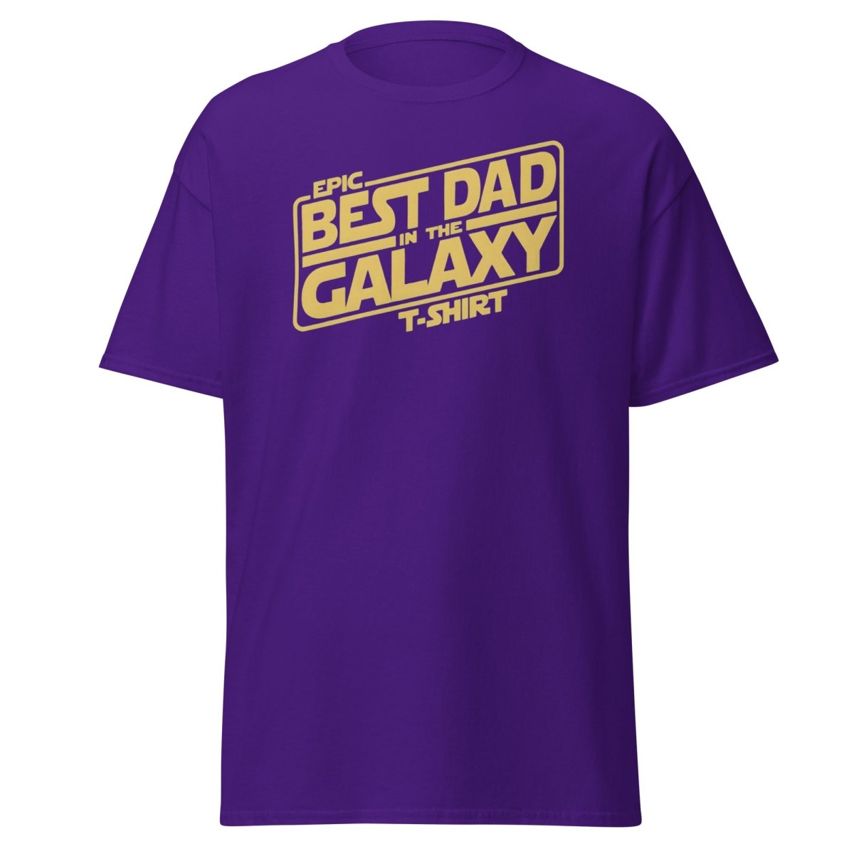 Best Dad in the Galaxy T-Shirt - Star Wars Style Dad Tee - Purple - TeeRipple