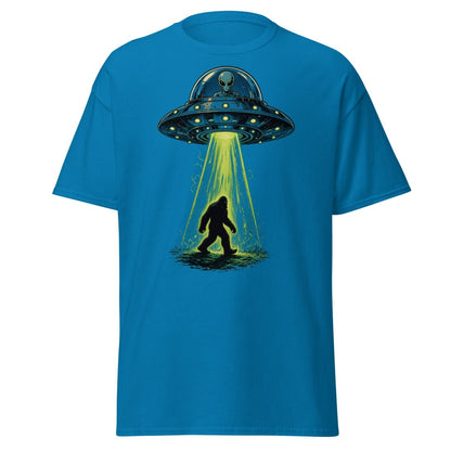 Bigfoot UFO Abduction Graphic T-Shirt - Sapphire - TeeRipple