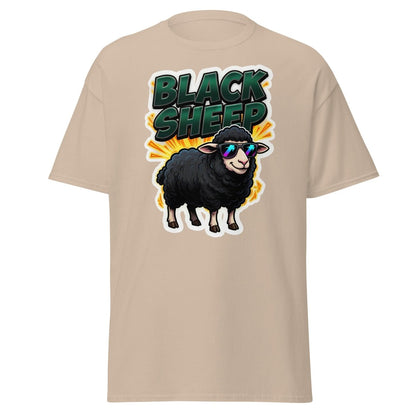 Black Sheep T-Shirt - Cool Sunglasses Rebel Tee - Sand - TeeRipple