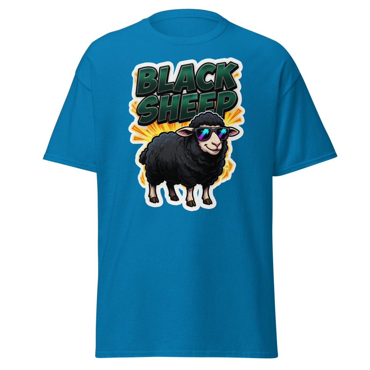 Black Sheep T-Shirt - Cool Sunglasses Rebel Tee - Sapphire - TeeRipple