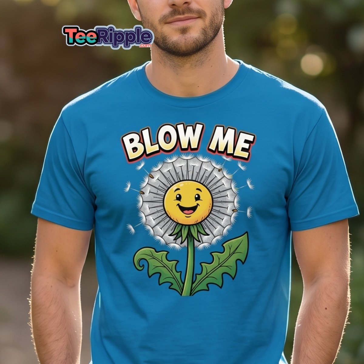 Blow Me Dandelion T-Shirt – Funny Adult Humor Tee - Maroon - TeeRipple