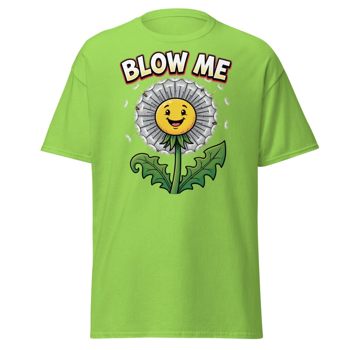 Blow Me Dandelion T-Shirt – Funny Adult Humor Tee - Lime - TeeRipple