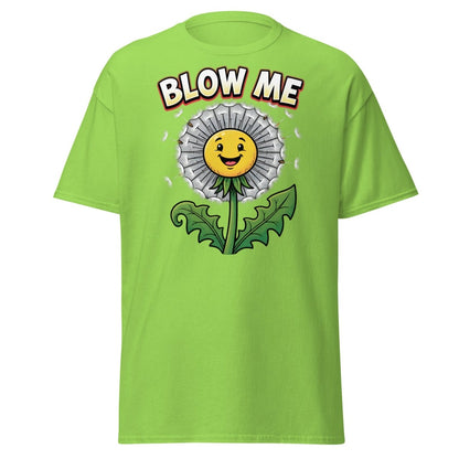 Blow Me Dandelion T-Shirt – Funny Adult Humor Tee - Lime - TeeRipple