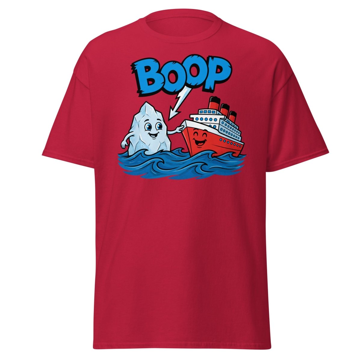 Boop the Ship Funny Iceberg T-Shirt | Titanic Humor - Cardinal - TeeRipple