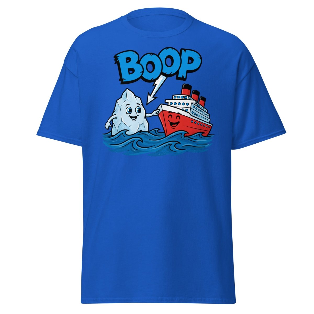 Boop the Ship Funny Iceberg T-Shirt | Titanic Humor - Royal - TeeRipple