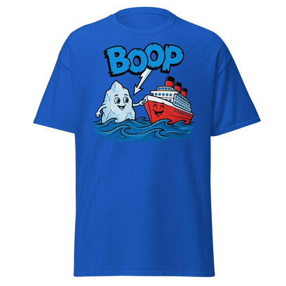Boop the Ship Funny Iceberg T-Shirt | Titanic Humor - Royal - TeeRipple