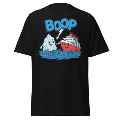Boop the Ship Funny Iceberg T-Shirt | Titanic Humor - Black - TeeRipple