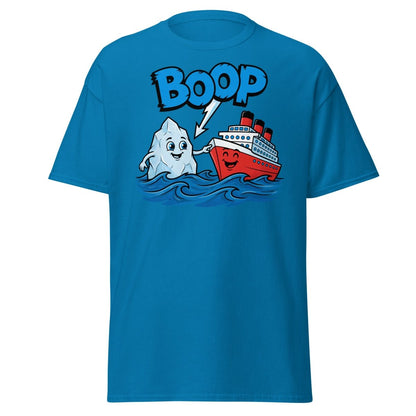 Boop the Ship Funny Iceberg T-Shirt | Titanic Humor - Sapphire - TeeRipple