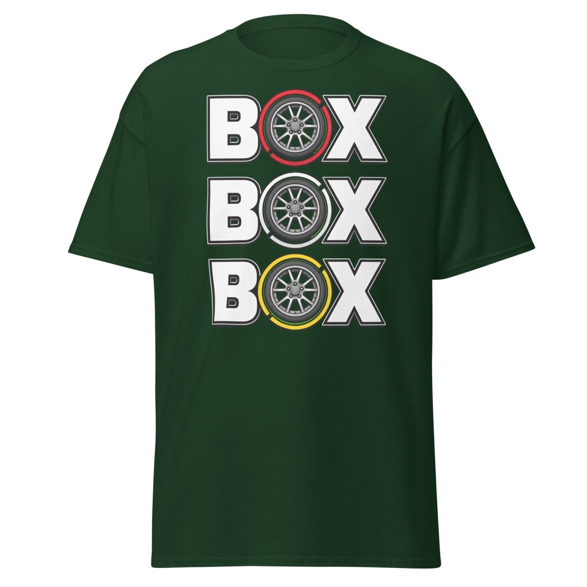 BOX Alloy Wheel Graphic T-Shirt – Car Enthusiast Tee - Forest Green - TeeRipple