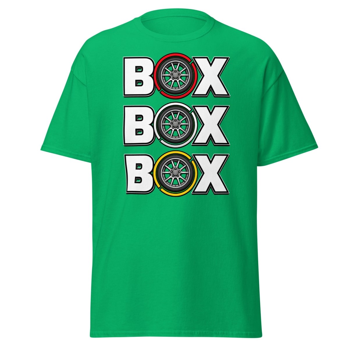BOX Alloy Wheel Graphic T-Shirt – Car Enthusiast Tee - Irish Green - TeeRipple