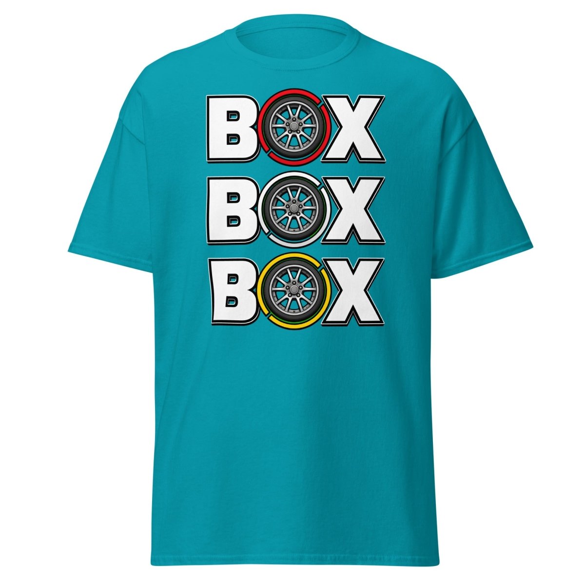 BOX Alloy Wheel Graphic T-Shirt – Car Enthusiast Tee - Tropical Blue - TeeRipple