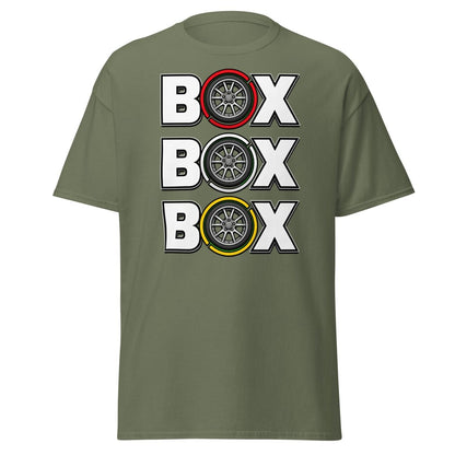 BOX Alloy Wheel Graphic T-Shirt – Car Enthusiast Tee - Military Green - TeeRipple