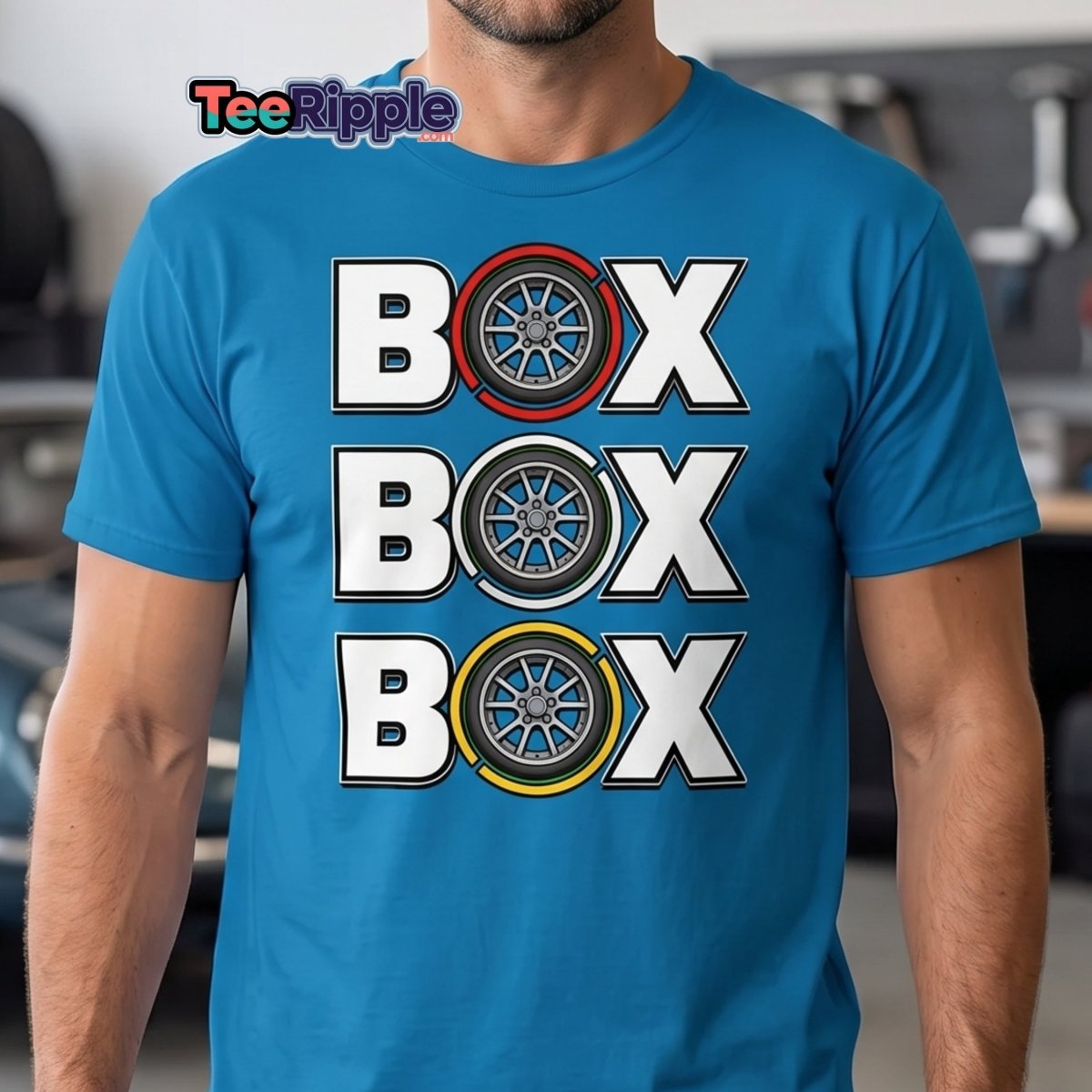 BOX Alloy Wheel Graphic T-Shirt – Car Enthusiast Tee - Maroon - TeeRipple