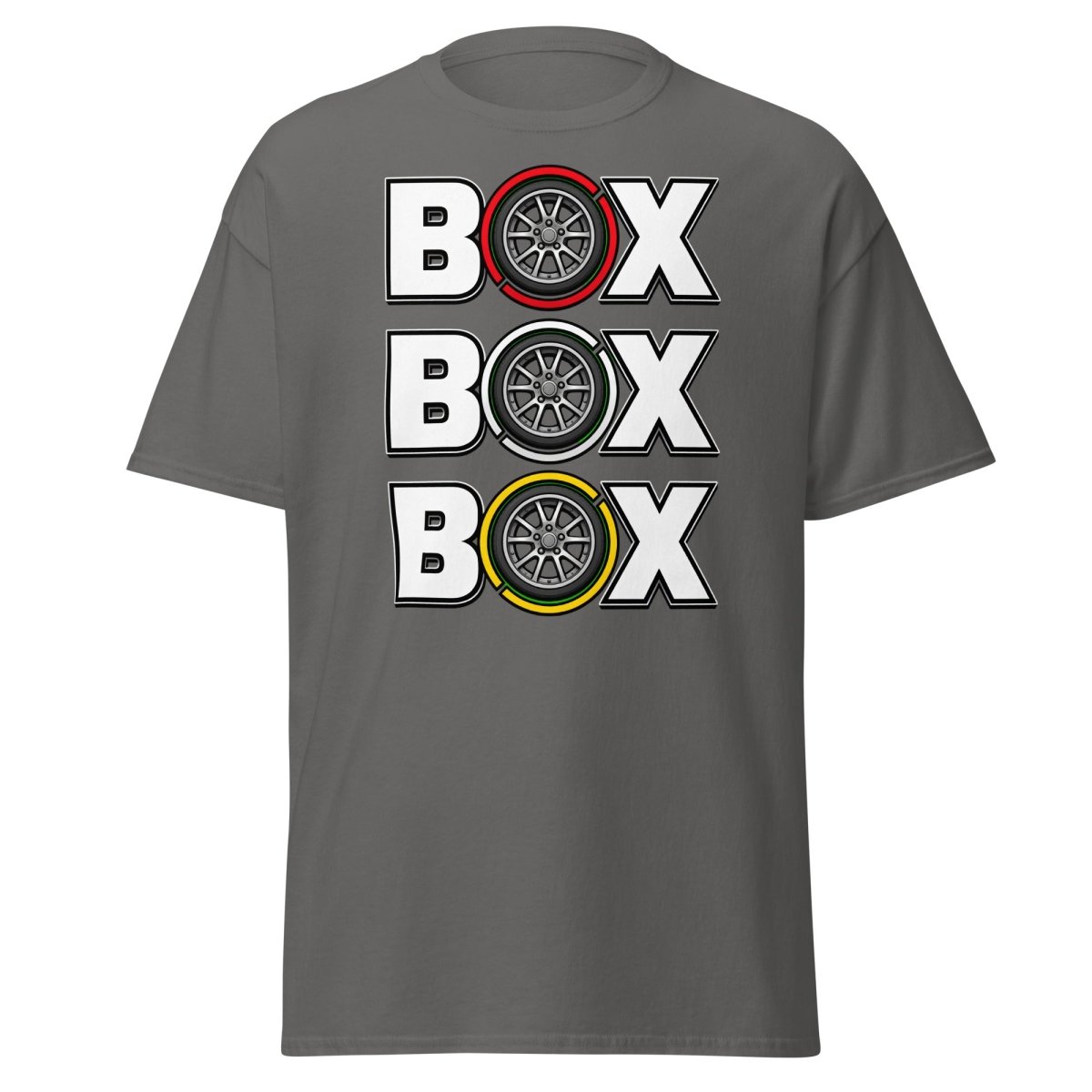 BOX Alloy Wheel Graphic T-Shirt – Car Enthusiast Tee - Charcoal - TeeRipple