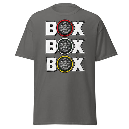 BOX Alloy Wheel Graphic T-Shirt – Car Enthusiast Tee - Charcoal - TeeRipple