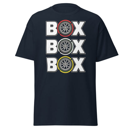 BOX Alloy Wheel Graphic T-Shirt – Car Enthusiast Tee - Navy - TeeRipple