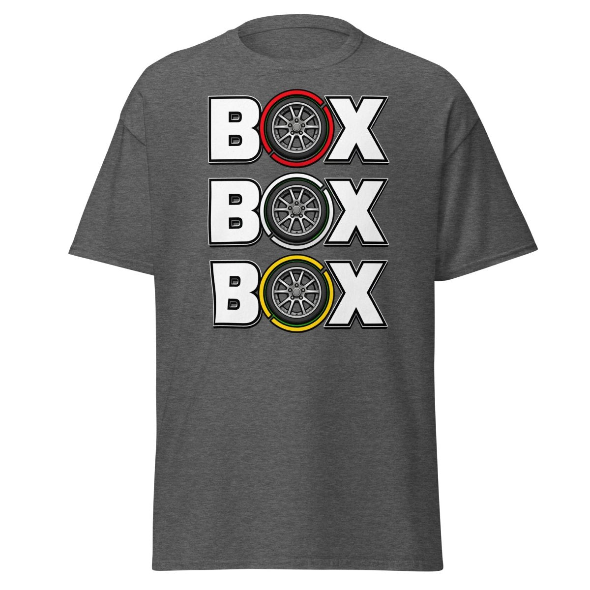 BOX Alloy Wheel Graphic T-Shirt – Car Enthusiast Tee - Dark Heather - TeeRipple