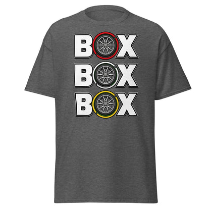 BOX Alloy Wheel Graphic T-Shirt – Car Enthusiast Tee - Dark Heather - TeeRipple