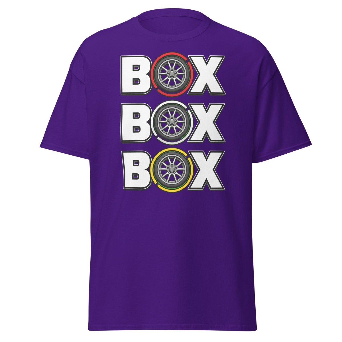 BOX Alloy Wheel Graphic T-Shirt – Car Enthusiast Tee - Purple - TeeRipple