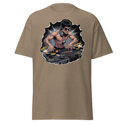 Bruce Lee DJ Mix Kill T-Shirt - Martial Arts DJ Tee - Brown Savana - TeeRipple