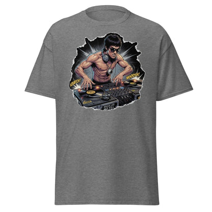 Bruce Lee DJ Mix Kill T-Shirt - Martial Arts DJ Tee - Graphite Heather - TeeRipple