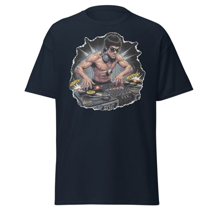 Bruce Lee DJ Mix Kill T-Shirt - Martial Arts DJ Tee - Navy - TeeRipple