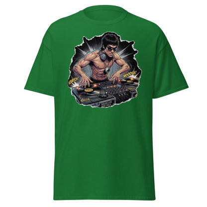 Bruce Lee DJ Mix Kill T-Shirt - Martial Arts DJ Tee - Turf Green - TeeRipple