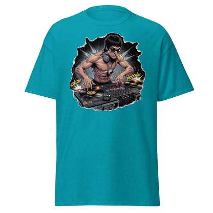 Bruce Lee DJ Mix Kill T-Shirt - Martial Arts DJ Tee - Tropical Blue - TeeRipple