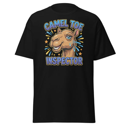 Camel Toe Inspector Funny T-Shirt Adult Humor Tee - Black - TeeRipple