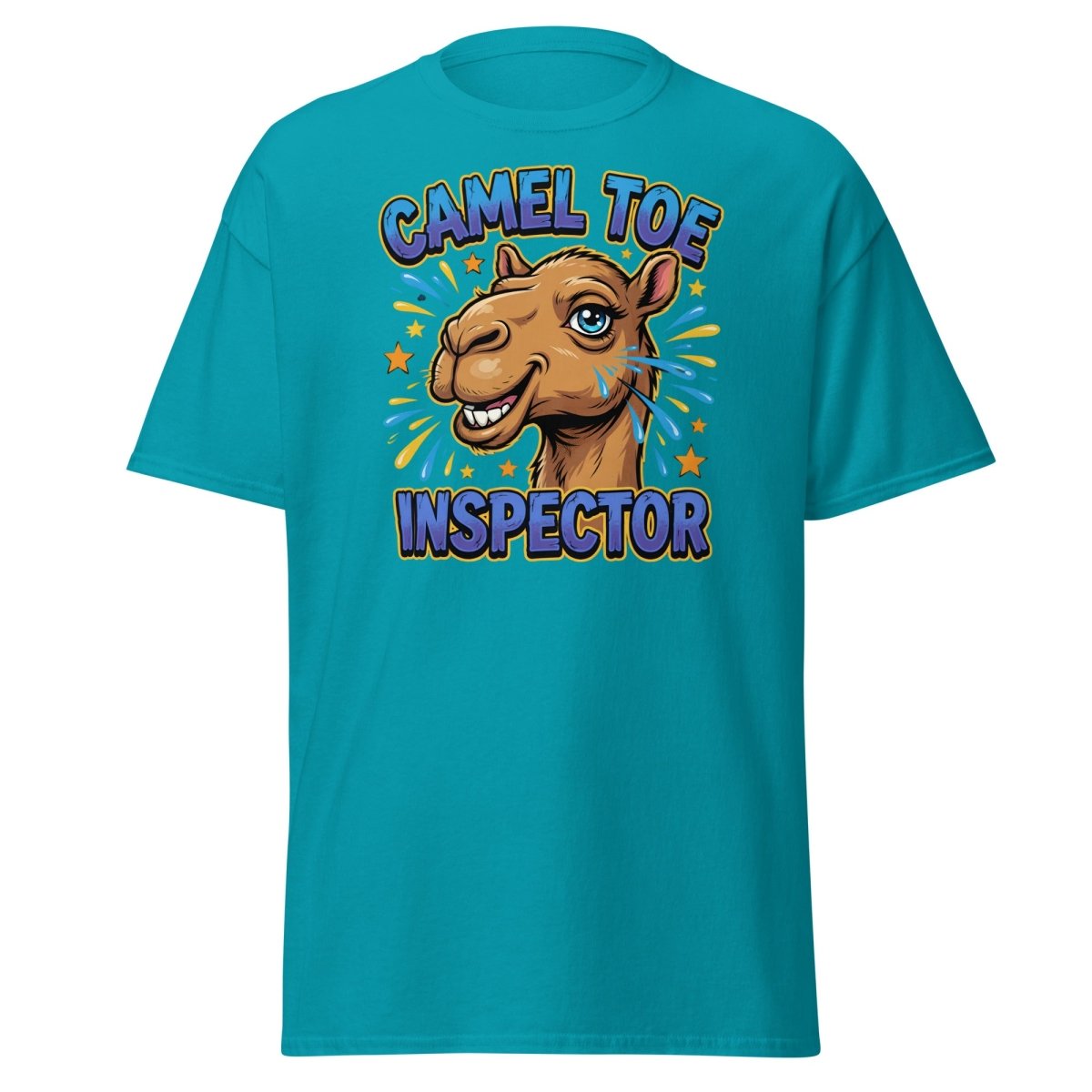 Camel Toe Inspector Funny T-Shirt Adult Humor Tee - Tropical Blue - TeeRipple