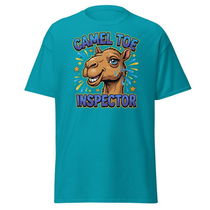 Camel Toe Inspector Funny T-Shirt Adult Humor Tee - Tropical Blue - TeeRipple