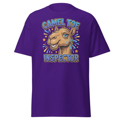 Camel Toe Inspector Funny T-Shirt Adult Humor Tee - Purple - TeeRipple