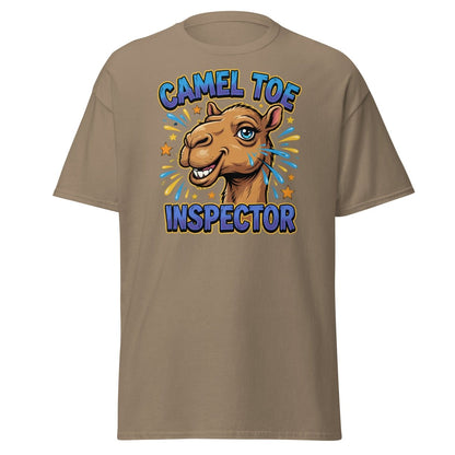 Camel Toe Inspector Funny T-Shirt Adult Humor Tee - Brown Savana - TeeRipple
