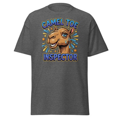 Camel Toe Inspector Funny T-Shirt Adult Humor Tee - Dark Heather - TeeRipple