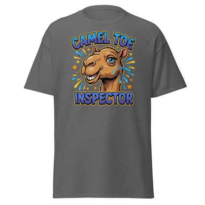Camel Toe Inspector Funny T-Shirt Adult Humor Tee - Charcoal - TeeRipple