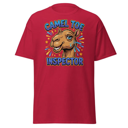Camel Toe Inspector Funny T-Shirt Adult Humor Tee - Cardinal - TeeRipple