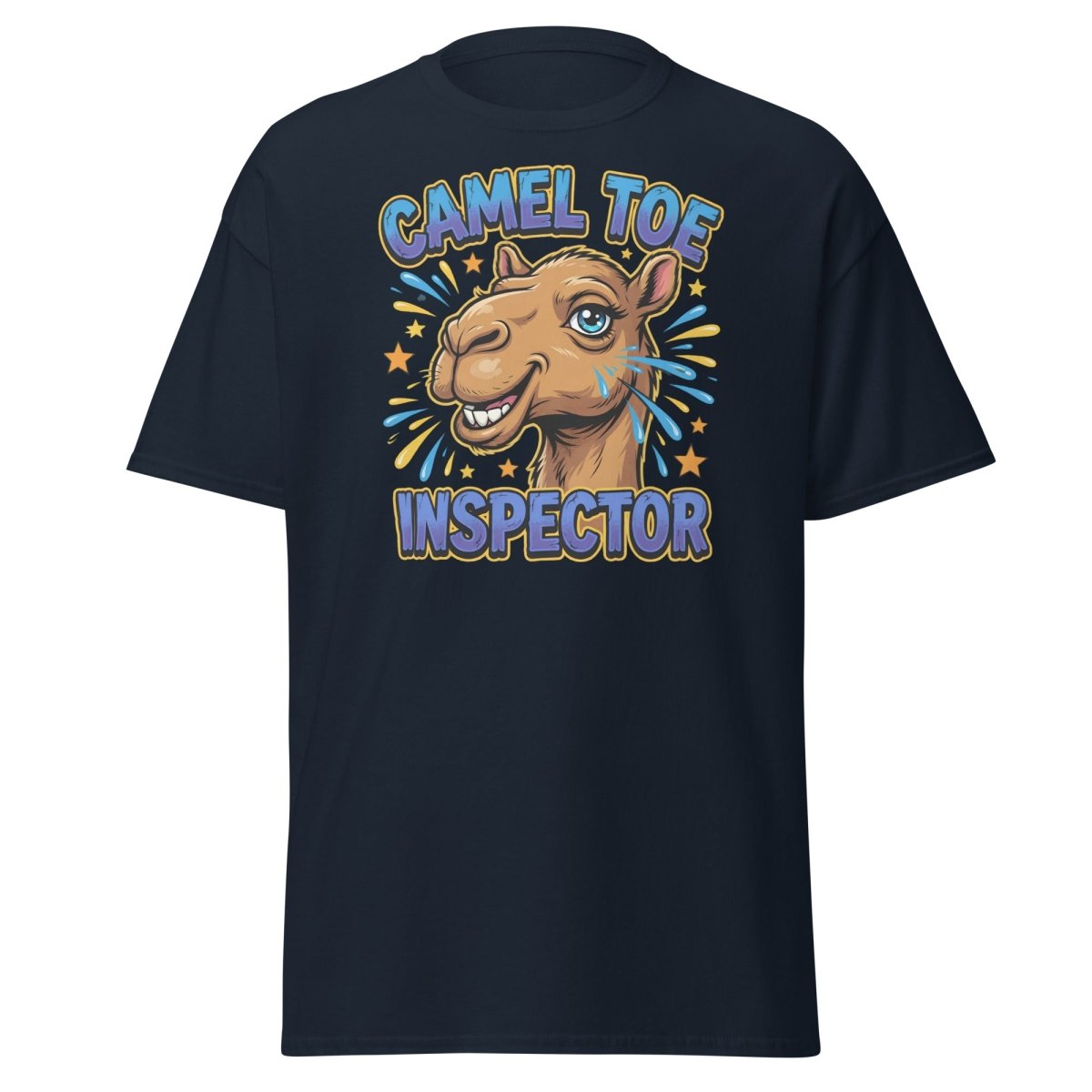 Camel Toe Inspector Funny T-Shirt Adult Humor Tee - Navy - TeeRipple