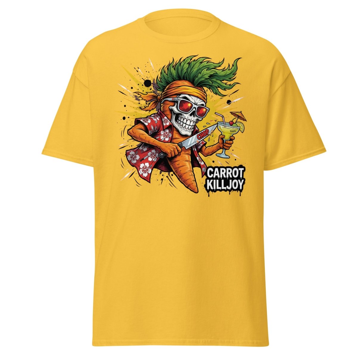 Carrot Killjoy Skull T-Shirt - Funny Punk Carrot Tee - Daisy - TeeRipple