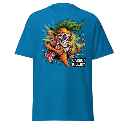 Carrot Killjoy Skull T-Shirt - Funny Punk Carrot Tee - Sapphire - TeeRipple