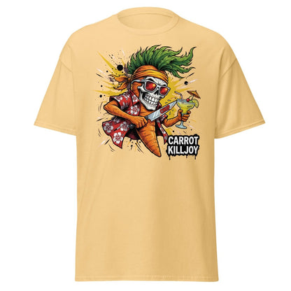 Carrot Killjoy Skull T-Shirt - Funny Punk Carrot Tee - Yellow Haze - TeeRipple