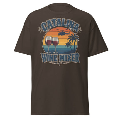 Catalina Wine Mixer T-Shirt – Funny Step Brothers Tee - Dark Chocolate - TeeRipple