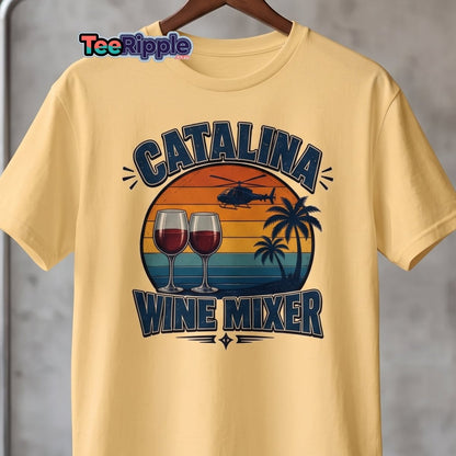 Catalina Wine Mixer T-Shirt – Funny Step Brothers Tee - Maroon - TeeRipple