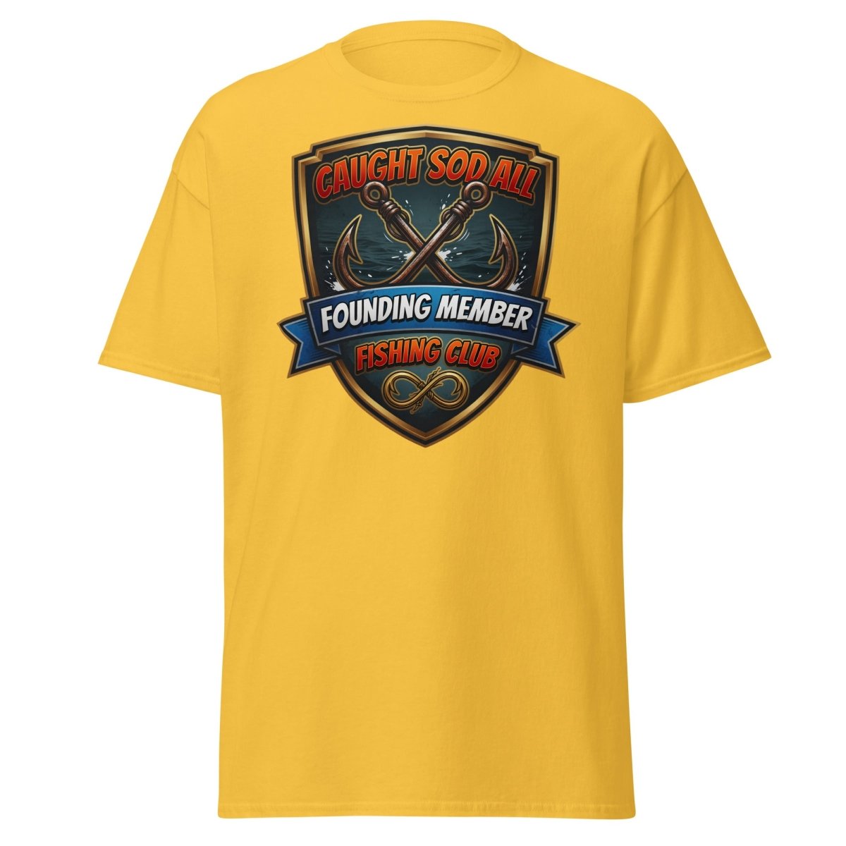 Caught Sod All Fishing Club T-Shirt | Funny Angler Tee - Daisy - TeeRipple