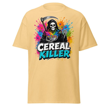 Cereal Killer Funny Grim Reaper T-Shirt - Yellow Haze - TeeRipple