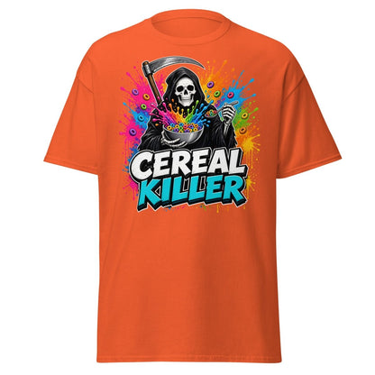 Cereal Killer Funny Grim Reaper T-Shirt - Orange - TeeRipple