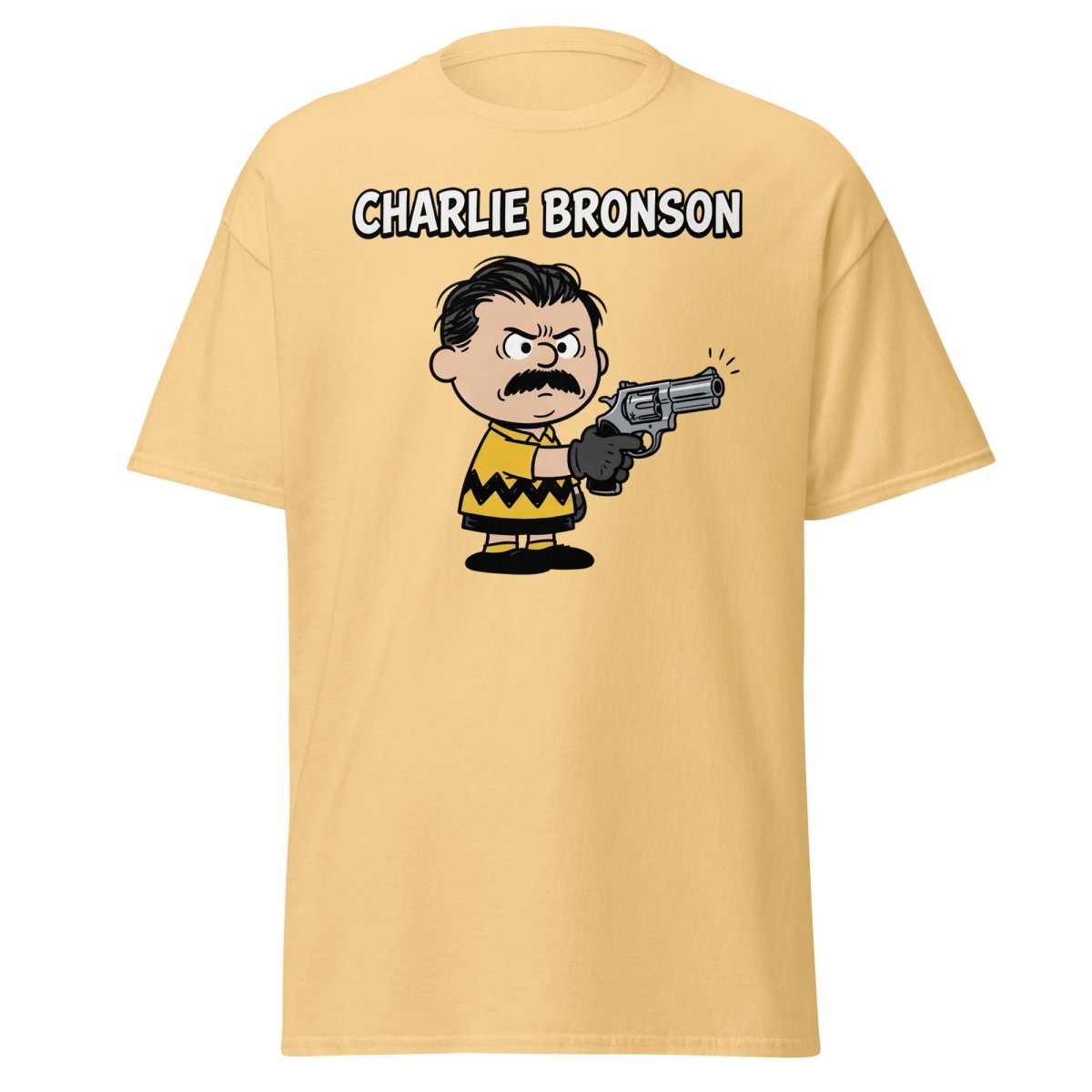 Charlie Bronson Charlie Brown T-Shirt – Funny Mashup Tee - Yellow Haze - TeeRipple