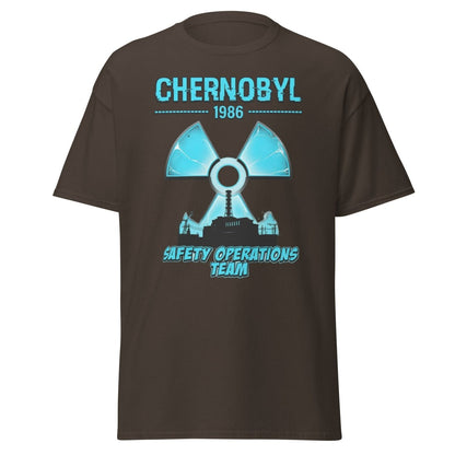 Chernobyl 1986 Safety Operations Team T-Shirt - Dark Chocolate - TeeRipple