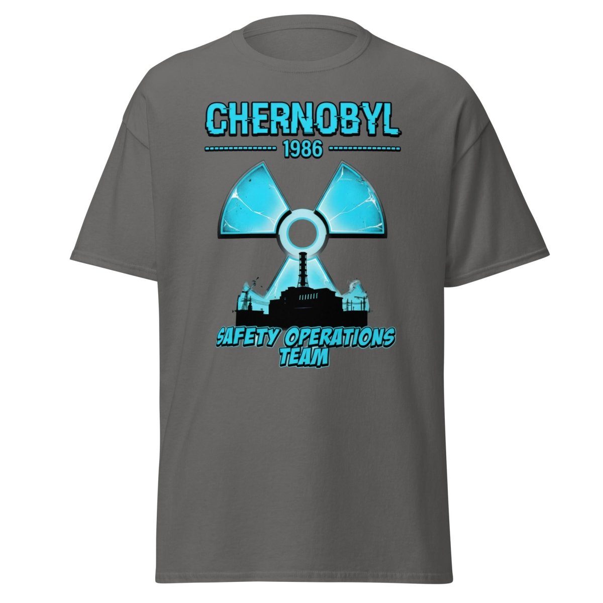 Chernobyl 1986 Safety Operations Team T-Shirt - Charcoal - TeeRipple